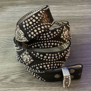 Western Bling Leather Belt